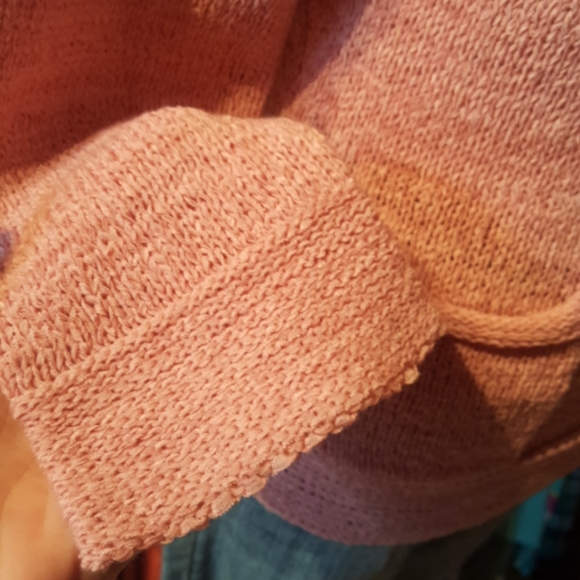 VILLAGER  ♡ Gorgeous Vintage Soft Pink 3/4 Length Button Down Cardigan Sweater S - Picture 9 of 14